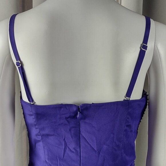Calvin Klein Purple, Above Knee, Bodycon Cocktail, Prom Semi Formal Dress Size 6 - Picture 5 of 11